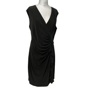 American Living Draped Ruched  Sleeveless Sophisticated Black Dress Size 18W